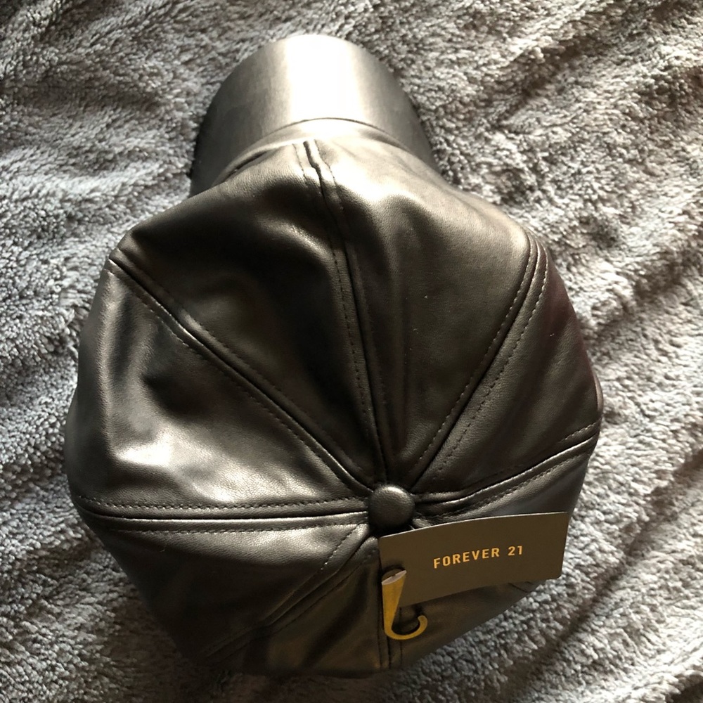 Forever 21 faux leather cabby hat